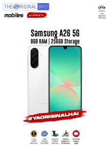 Samsung A26 5G - 8GB RAM - 256GB Storage - PTA Approved - 1 Year Warranty - White - The Original Bro Mobiles - TOB40